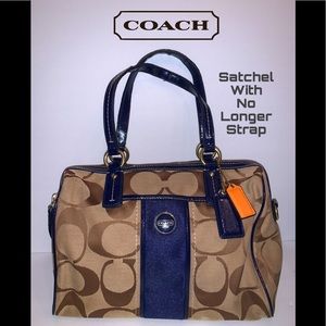 Coach Bag Women’s Tan and Blue